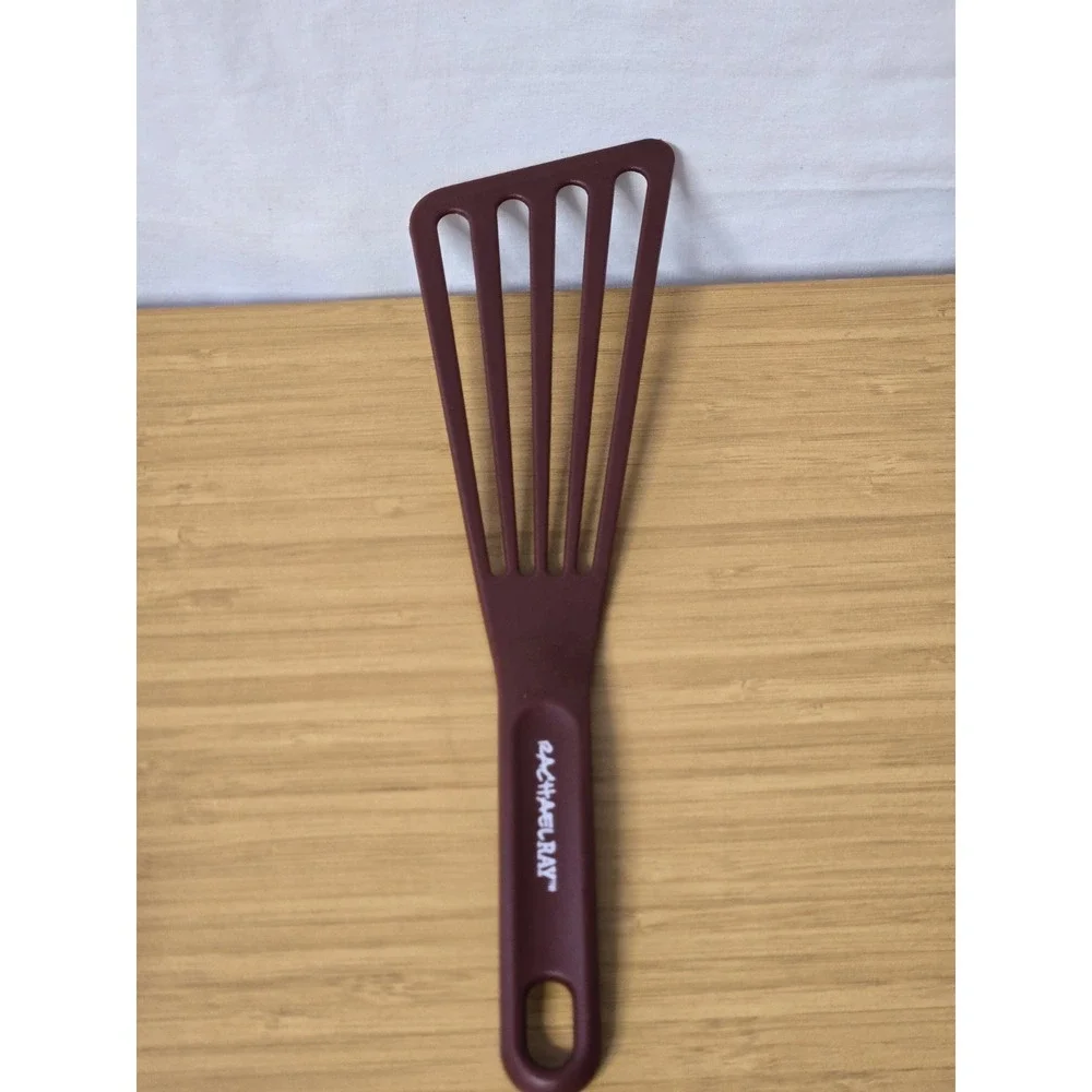 Rachael Ray Slotted Turner Spatula – Burgundy Nylon Heat Resistant